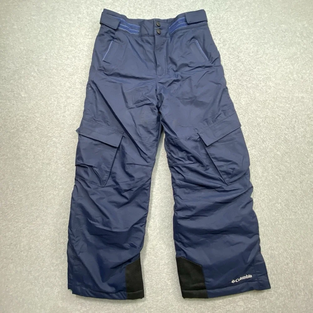 Columbia Bugaboo Insulated Snow Blue Pant Kid Sz 10/12 Snowboard Ski Omni-Shield